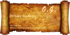 Orbán Godvin névjegykártya