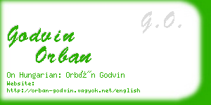 godvin orban business card